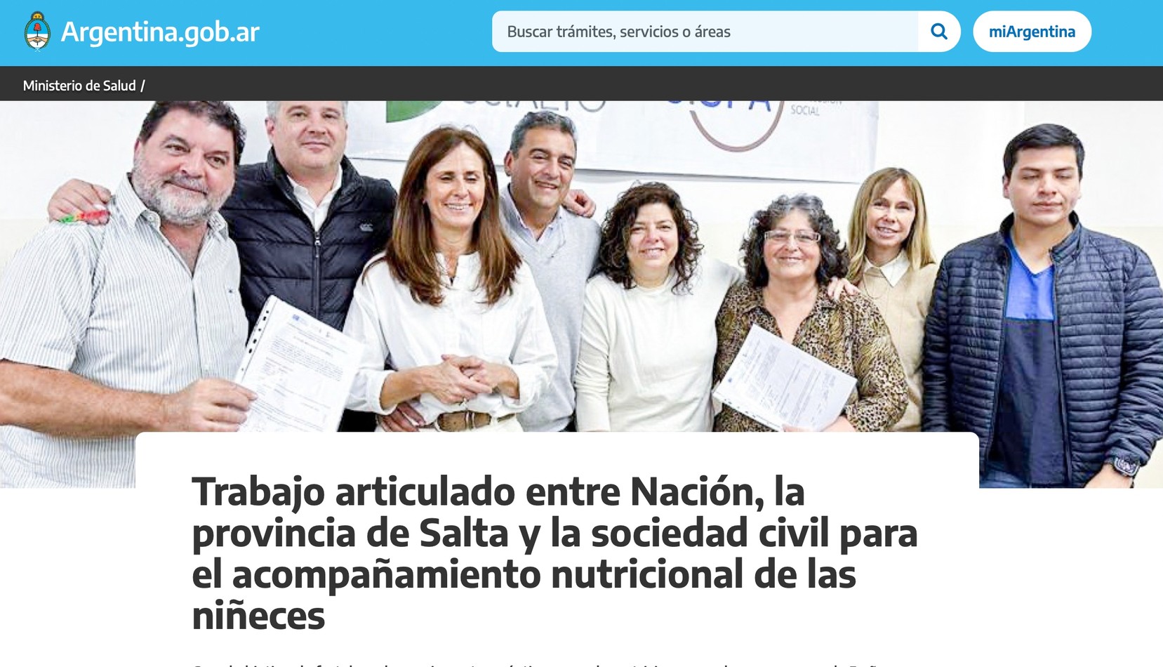 Trabajo articulado entre Nación, la provincia de Salta y la  ... Immagine 1